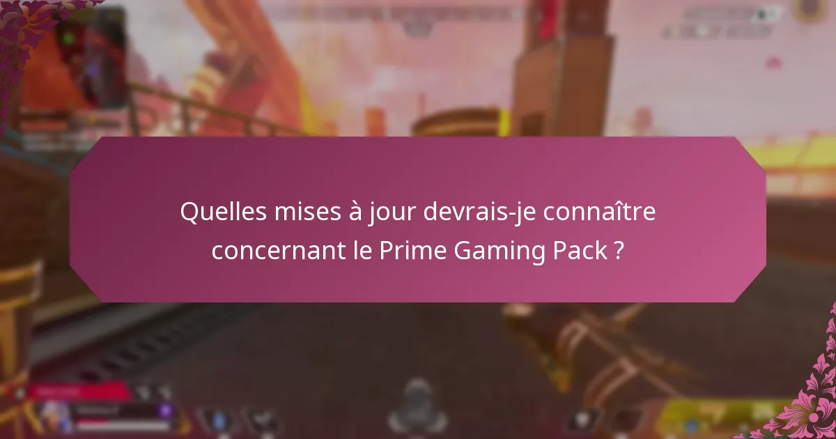 Quels codes d’erreur sont associés aux réclamations de Prime Gaming Pack ?